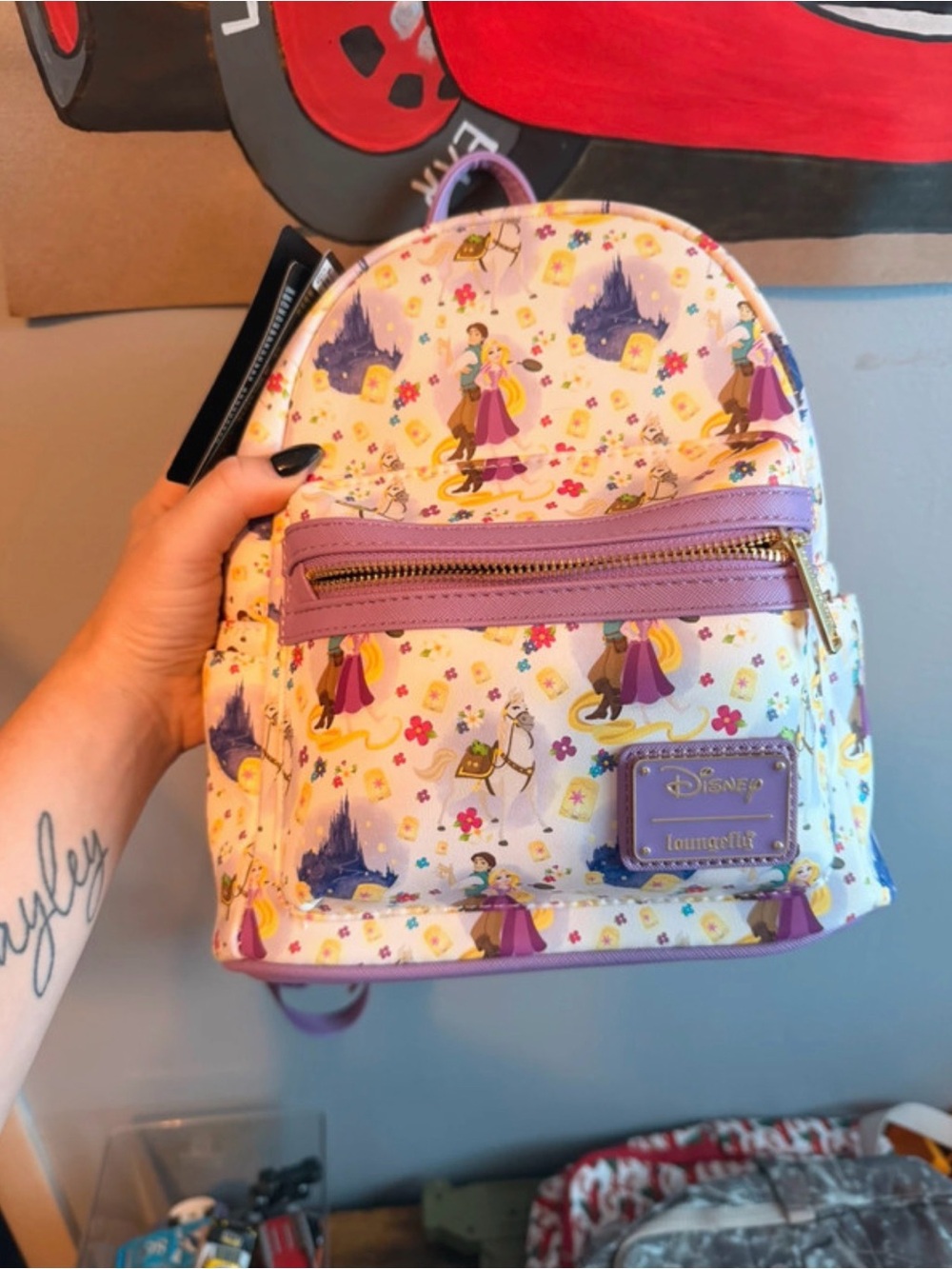 Disney Rapunzel Mini Backpack - White with Purple Accents